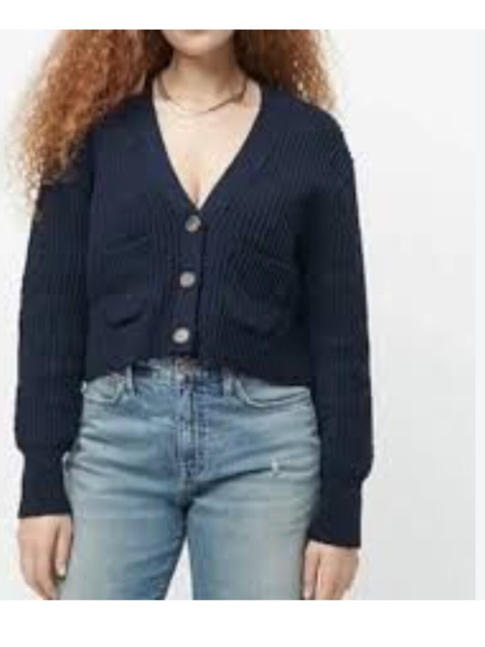 J. Crew Cropped Patch Pocket Beach Cardigan Preppy Minimalist